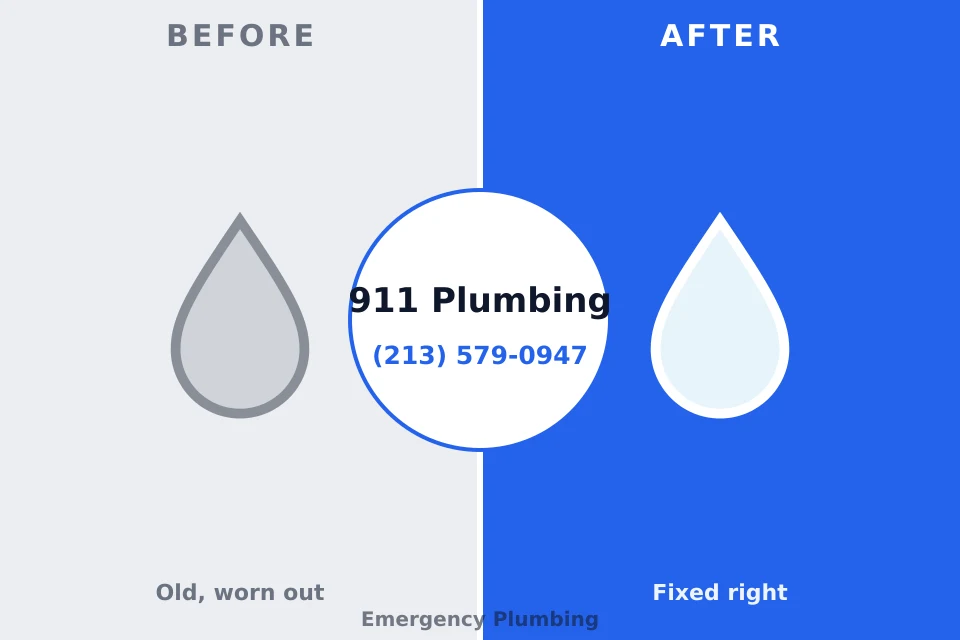 Before and after: plumbing repair Jeffersonville, OH